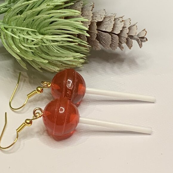 Lollipop Earring, Sucker Earring, Funny Food Earring, Candy Earring, Gift Idea - Picture 8 of 8